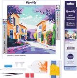 Figured'Art Mini Diamond Painting set Volwassenen 25x25 cm Lente in de Provence