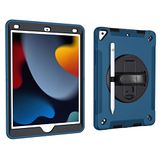 Case voor iPad 10.2 Inch 9e/8e/7e generatie 2021/2020/2019 met 3-in-1 ontwerp, Blauw
