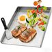 Plancha BBQ - épaisseur 15 mm - acier inoxydable - avec spatule - taille S