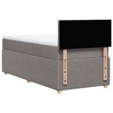 VidaXL Boxspringbed met matras, taupekleurig, 120x190 cm, met stoffen bekleding