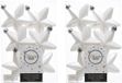 Decoris kersthanger sterren - 12x st - wit - 7 cm - kunststof