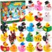 JOYIN Adventskalender 2023, 24 jours compte à rebours jusqu'à Noël, avec 24 canards en caoutchouc pour garçons, filles, enfants et tout-petits, cadeaux de Noël