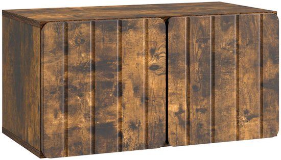 vidaXL Wandmontage TV-kast 59,5 x 31 x 30 cm Gerookt eiken
