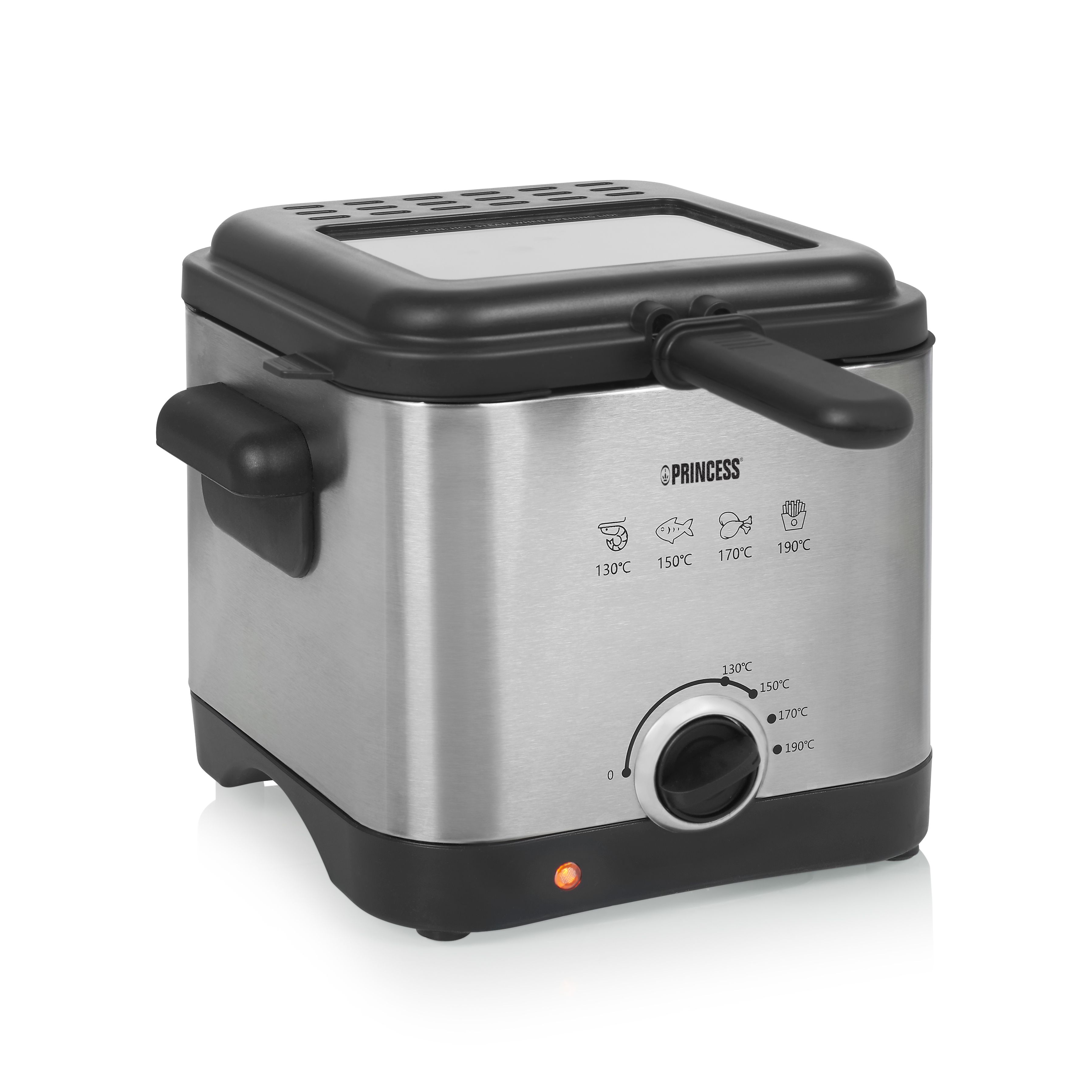 Princess Mini Deep Fryer - 1.5L - Adjustable Thermostat - 1000W - Stainless Steel