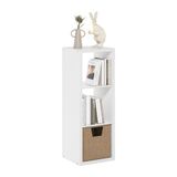 Furinno Cubicle open rug decoratieve kubus opbergorganizer, 3-kubus, wit