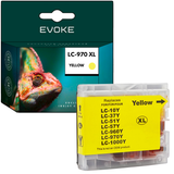 Evoke Yellow Ink Cartridge for Brother LC-970/LC-1000 (36ml, 950 Pages)