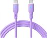 Akyga AK-USB-70 USB-kabel USB-C stekker, USB-C stekker 1 m Violet
