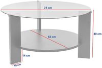 Vente-unique Salontafel van gehard glas - Travertijn beige effect - SENIRA