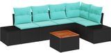 vidaXL Tuinbank - Zwart - Polyrattan