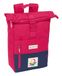 Benetton Cherry rugzak met klep voor laptops van 39,6 cm (15,6 inch), ideaal voor verschillende leeftijden, comfortabel en veelzijdig, kwaliteit en duurzaamheid, 28 x 13 x 42 cm, kersen/marineblauw