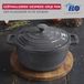 Fackelmann Cocotte 26 cm van geëmailleerd gietijzer klassiek grijs 4,5 L Elo