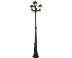 QAZQA New Haven - Klassieke Lantaarn - 3-lichts - Zwart