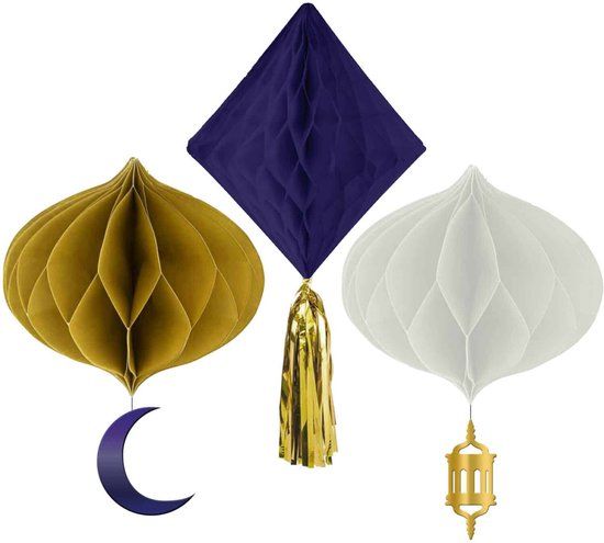 Folat Honeycomb set 'Eid Mubarak' - 3 stuks