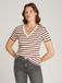Tommy Hilfiger T-shirt Femme Coton Manches Courtes L Crème/Chocolat