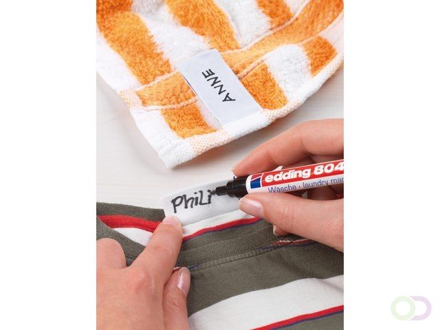 Edding Viltstift 8040 wasgoed rond zwart 1mm