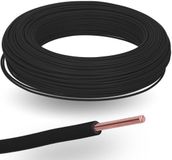Kalitec 10 meter H07V-U 1x1,5 mm² zwarte vlamvertragende PVC-kabel