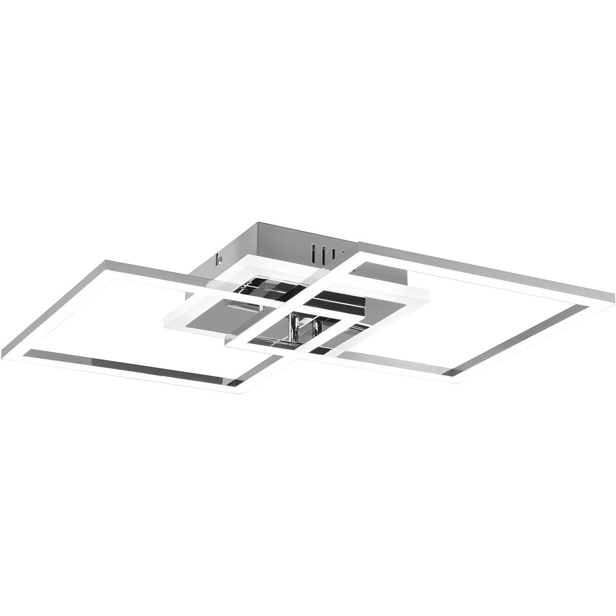 BES LED LED Plafondlamp - Plafondverlichting - Trion Venda - 25W - Natuurlijk Wit 4000K - Dimbaar - Vierkant - Mat Chroom - Aluminium