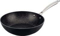 San Ignacio Wok 28x8.0 cm gesmeed aluminium zilver RVS