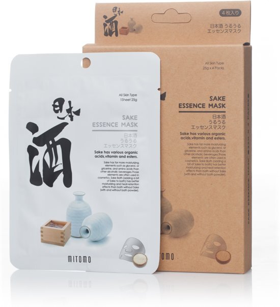 Mitomo Sake Essence Mask Japanse Gezichtsmasker Gezichtsverzorging Huid-verjongend Biologisch Rijk aan vitamines en mineralen