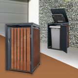 ML-Design Container Ombouw voor 1 container tot 240 l, 68 x 80 x 120 cm, van staal met roestlook