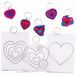 Baker Ross Hartvormige krimpfolie sleutelhanger, 10-delige set, knutselset voor kinderen om in te kleuren en op te hangen op Valentijnsdag (FC478), medium