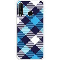 P30 Lite Tartan Bleu Bedrukt siliconen hoesje