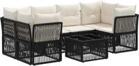 vidaXL Tuinbank - Zwart - Polyrattan