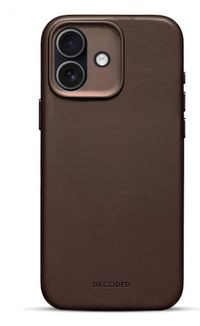 Decoded Housse arrière en cuir MagSafe pour l'Apple iPhone 17 - Marron chocolat