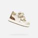 GEOX Lage Sneakers Biglia Vrouwen Leer Maat 21 Ivoire/Or clair