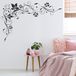LUMALÉA Sticker Mural Composition Florale 157x242 Cm Noir