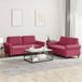 Maison Exclusive - Ensemble de canapés 2 pièces avec coussins rouge bordeaux velours