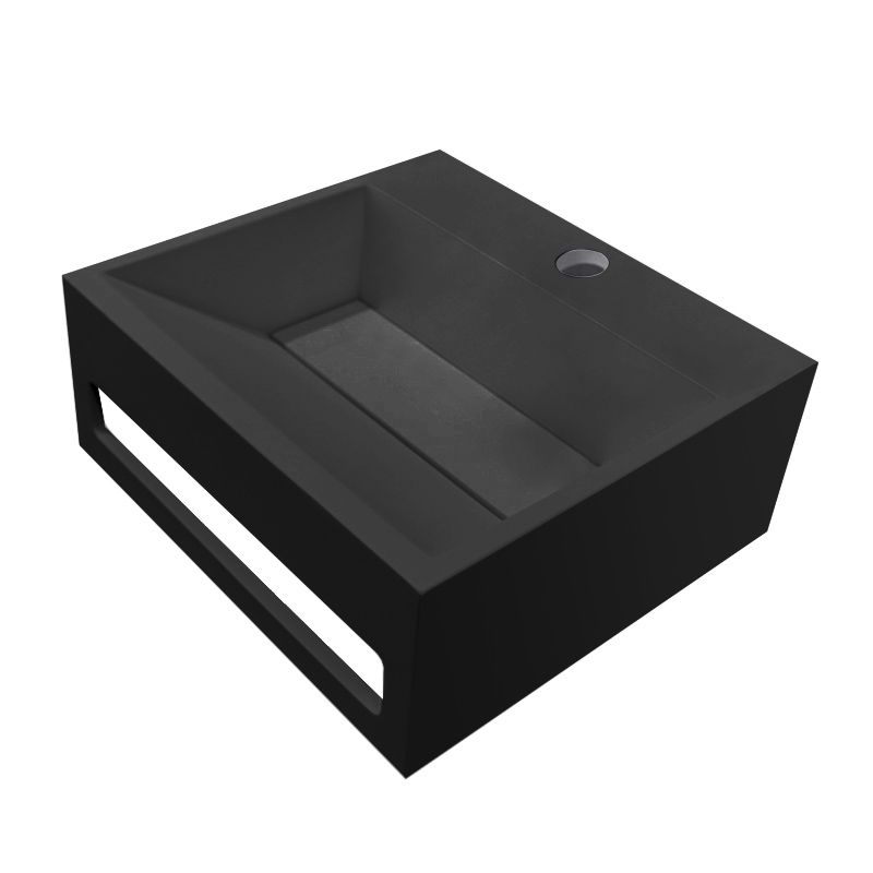 Wiesbaden Julia Fontein Solid Surface 30 x 28 x 12,5 cm Mat Zwart 36.4081