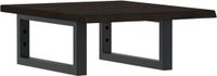 vidaXL - Wandwastafel plank staal en massief eikenhout