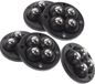 Sans marque 5 pièces - roulettes à billes en acier à 360° - roulettes adhésives pour meubles - poulie universelle - roulettes pivotantes - pour sous les meubles - déplacer les meubles - mini roulettes pour meubles - livré avec 4 billes en acier inoxydable - noir
