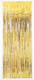 Amscan Folie Deurgordijn - 243 x 91 cm - goud - glitter gordijn - decoratie - thema goud