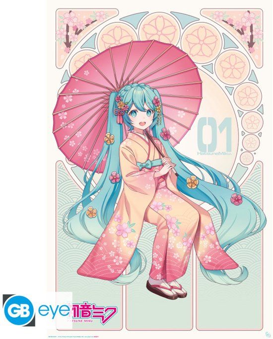 ABYSTYLE Your Decoration B.V. Poster Hatsune Miku - Sakura Kimono 61x91,5cm