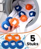 Boncy® Drogerballen 5 stuks - Droger Ballen Haarverwijderaar voor Wasdrogers & Wasmachine - Haarvanger Wasbollen - Anti Haar Droogballen - Wasdrogerballen - Wasballen Pluizenverwijderaar Huisdieren Wasmachine Pluis Wasbol