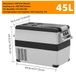 Réfrigérateur/congélateur de voiture portable - Réfrigérateur à compresseur 45 litres - 12V DC - Affichage LED - Silencieux - Convient au camping et aux voyages