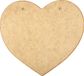 Creative Deco 2 x Large MDF Hartvorm Houten Plaat Leeg | 220 x 200 mm | DIY, Kunst
