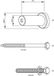 Intersteel Set van 5 verlengde ronde steunen 50mm tbv rail schuifdeursysteem mat zwart