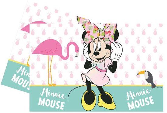 Plastic Tropical Minnie™ tafelkleed - Feestdecoratievoorwerp