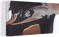Canvas Schilderij Abstract - Goud - 40x20 cm - Modern