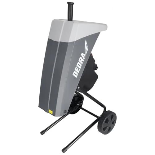 DEDRA DED8680 Tuinhakselaar, sterke 2500 W, takdikte tot 45 mm, grote opvangzak van 65 liter, grote transportwielen, hakmolens en compostmolens - grotere sterkte en effectiviteit van de kilometerstand