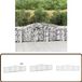 vidaXL Gabions - 15 pieces - Arched - 400x50x80/100 cm - Iron