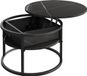 Vicco Marlo Salontafel – 57 x 57 cm Zwart/marmer-wit