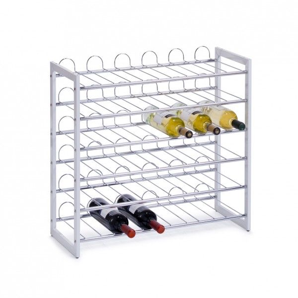 Zeller Present - Metal Wine Rack for 36 Bottles - Silver