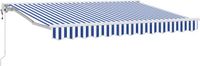 vidaXL Zonnescherm Frame Blauw en Wit 250 x 200 cm Polyester