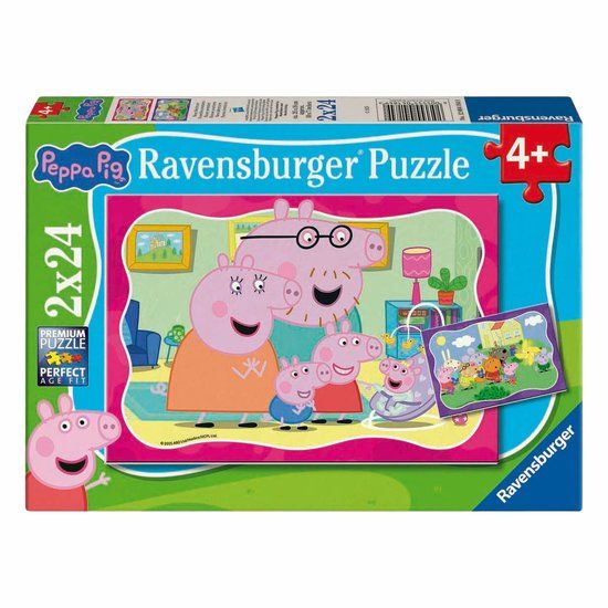 Ravensburger Peppa Pig - Legpuzzel - 2x24 stukjes