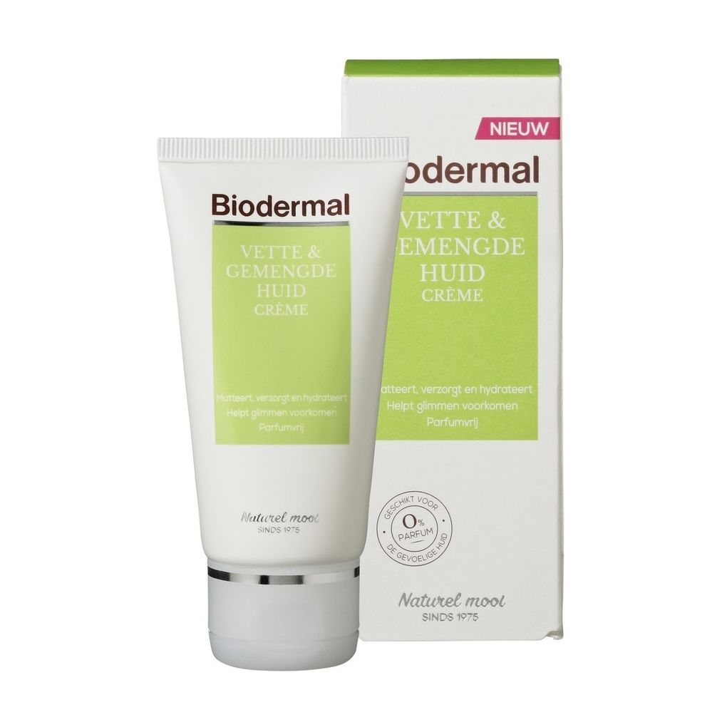 Biodermal Dagcreme Vette & Gemengde Huid - 50ml