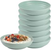Plasticforte assiette ronde/camping - 8x - assiette creuse - D22 cm - vert menthe - plastique - incassable